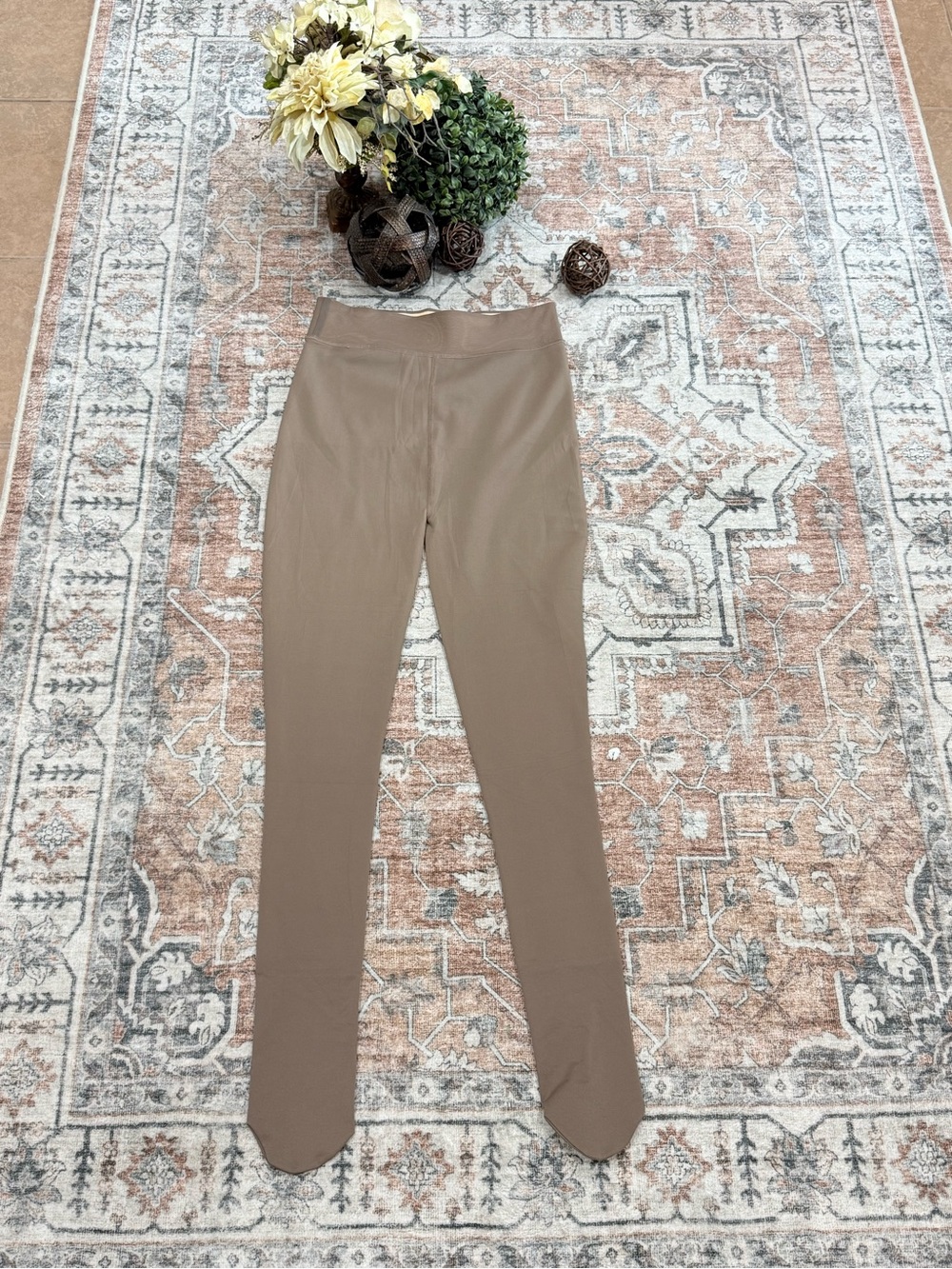 Women's Stretch Pull-On Footed Pants - Taupe